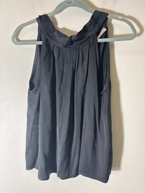 Sofia Made in Italy Charcoal Gray Sleeveless Top Sz M
